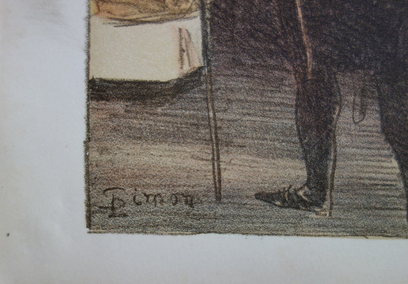 Lucien SIMON : Les Marguilliers - Lithographie (détail)