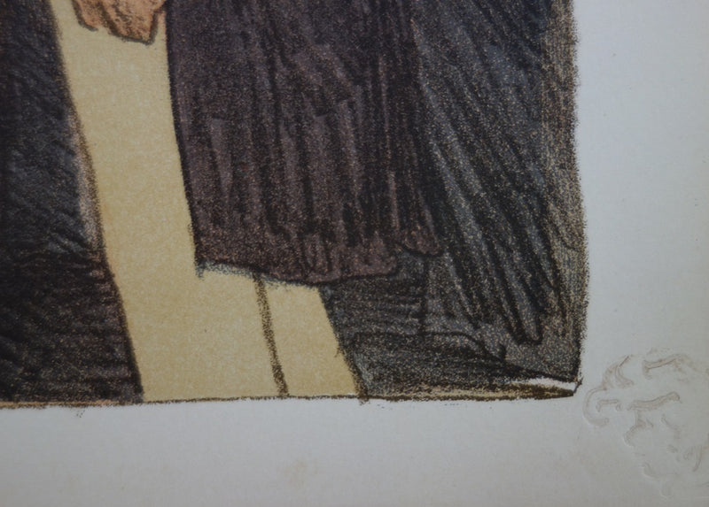 Lucien SIMON : Les Marguilliers - Lithographie (détail)