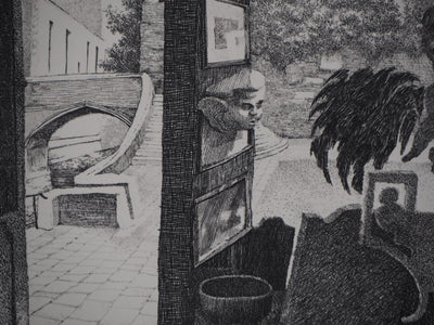 Jacques SITOLEUX : Campo barbaro - Gravure (détail)