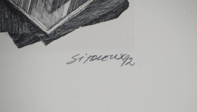 Jacques SITOLEUX : Campo barbaro - Gravure (détail)