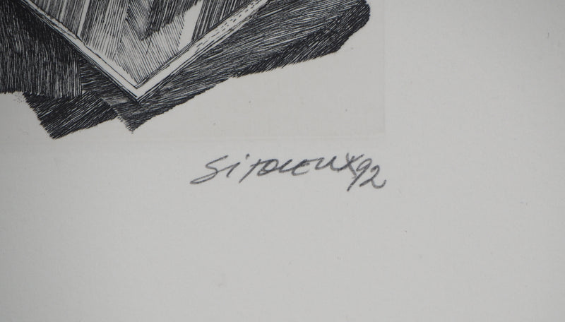 Jacques SITOLEUX : Campo barbaro - Gravure (détail)