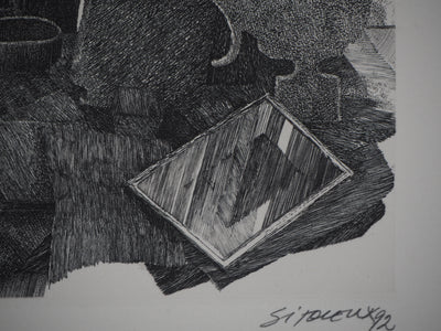 Jacques SITOLEUX : Campo barbaro - Gravure (détail)