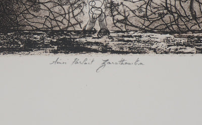 Simon-Nicolas SOCHOS : Ainsi parlait Zarathoustra  - Gravure (détail)