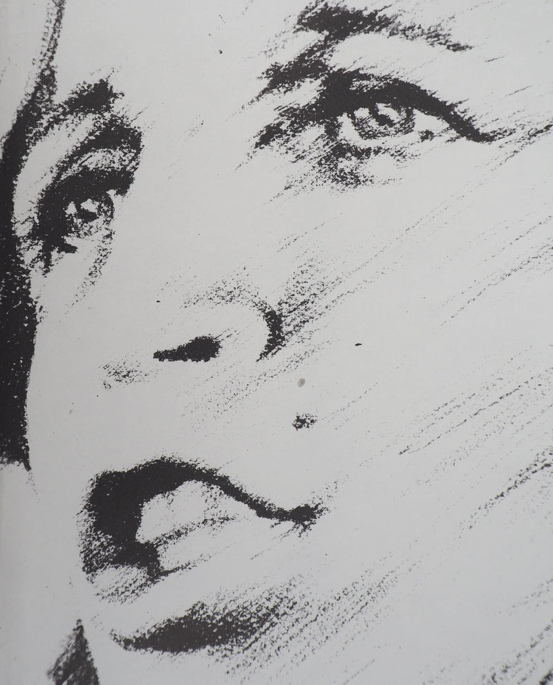 Francesca SOLLEVILLE : Portrait dédicacé de Francesca Solleville - Lithographie (détail)