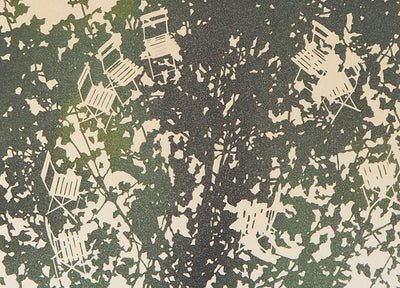 Jean SOLOMBRE : Avril, Sous l'arbre, 1979 - Gravure (détail)