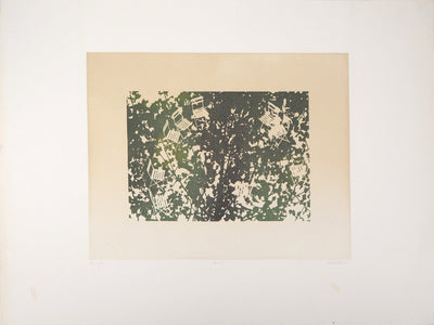 Jean SOLOMBRE : Avril, Sous l'arbre, 1979 - Gravure (détail)