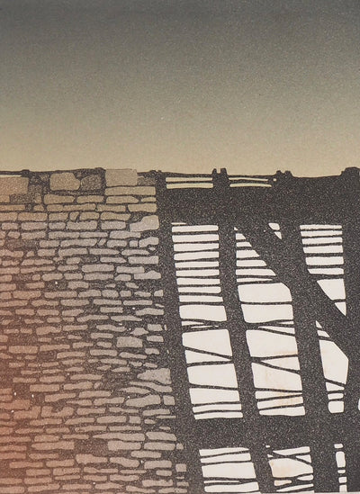 Jean SOLOMBRE : Les campagnes aux toits sourds et muets, 1981 - Gravure (détail)