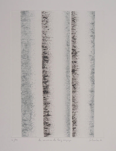 Jean SOLOMBRE : Les couverts du long voyage, 1981 - Gravure