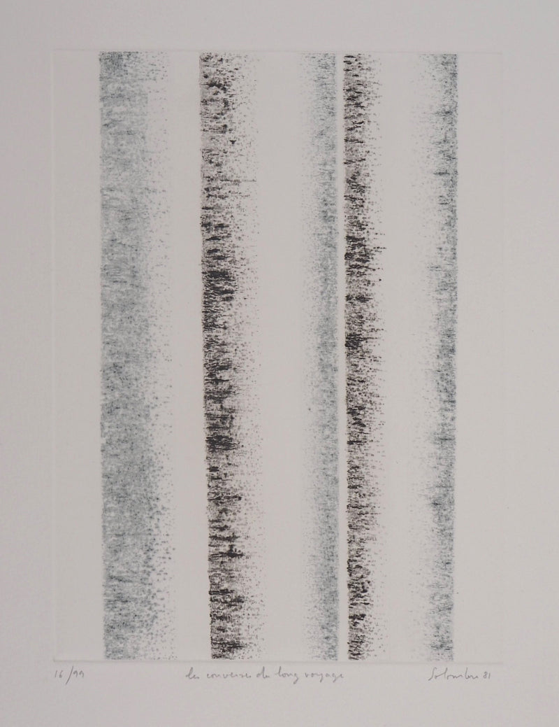 Jean SOLOMBRE : Les couverts du long voyage, 1981 - Gravure