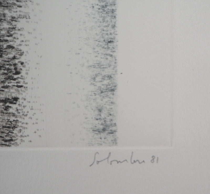 Jean SOLOMBRE : Les couverts du long voyage, 1981 - Gravure (détail)