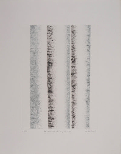 Jean SOLOMBRE : Les couverts du long voyage, 1981 - Gravure (détail)