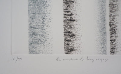 Jean SOLOMBRE : Les couverts du long voyage, 1981 - Gravure (détail)