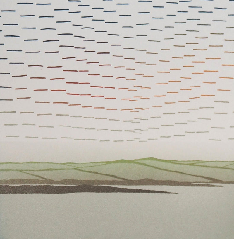 Jean SOLOMBRE : Paysage onirique - Gravure (détail)