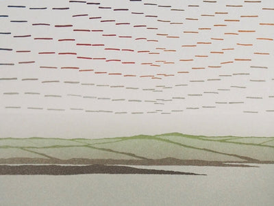 Jean SOLOMBRE : Paysage onirique - Gravure (détail)