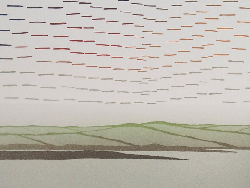 Jean SOLOMBRE : Paysage onirique - Gravure (détail)