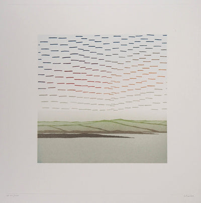 Jean SOLOMBRE : Paysage onirique - Gravure (détail)