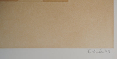 Jean SOLOMBRE : La sommet, 1979 - Gravure (détail)