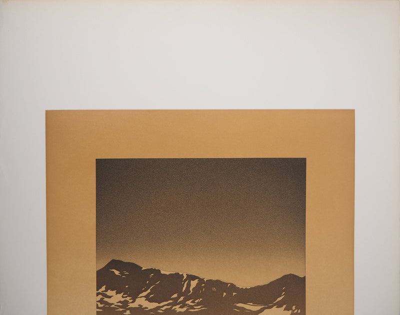 Jean SOLOMBRE : La sommet, 1979 - Gravure (détail)