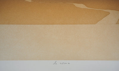Jean SOLOMBRE : La sommet, 1979 - Gravure (détail)