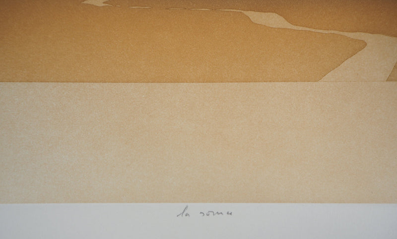 Jean SOLOMBRE : La sommet, 1979 - Gravure (détail)