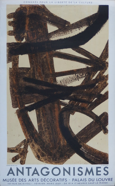 Pierre SOULAGES : Antagonismes, 1960 - Lithographie