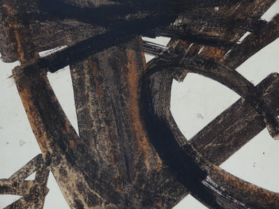 Pierre SOULAGES : Antagonismes, 1960 - Lithographie (détail)