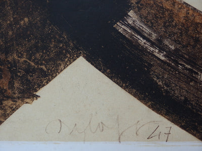Pierre SOULAGES : Antagonismes, 1960 - Lithographie (détail)