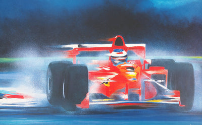 Victor SPAHN : Ferrari F399 - Lithographie (détail)