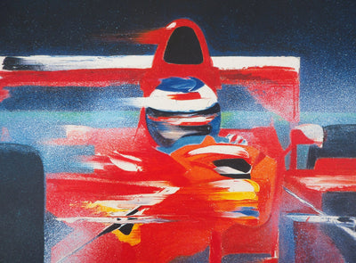 Victor SPAHN : Ferrari F399 - Lithographie (détail)