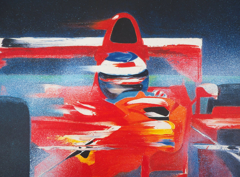 Victor SPAHN : Ferrari F399 - Lithographie (détail)