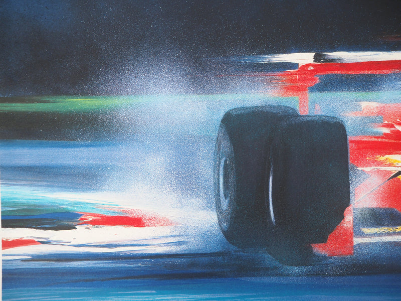Victor SPAHN : Ferrari F399 - Lithographie (détail)