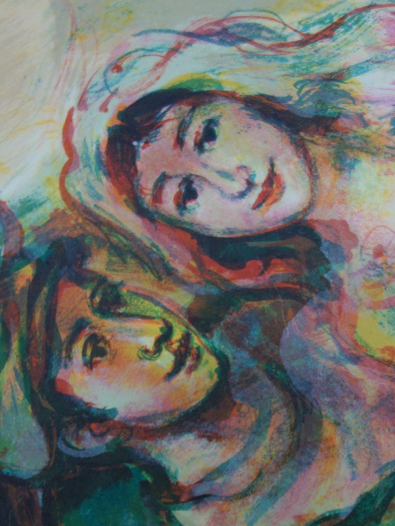 Walter SPITZER : Le retour des mariés - Lithographie (détail)