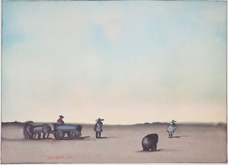 Saül STEINBERG : Arrivée dans le désert, 1973 - Affiche (détail)