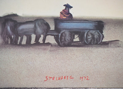 Saül STEINBERG : Arrivée dans le désert, 1973 - Affiche (détail)
