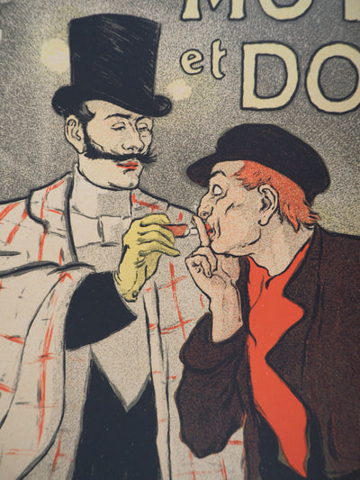 Théophile Alexandre STEINLEN : Scènes impressionnistes (Mothu et Doria), 1895 - Affiche (détail)