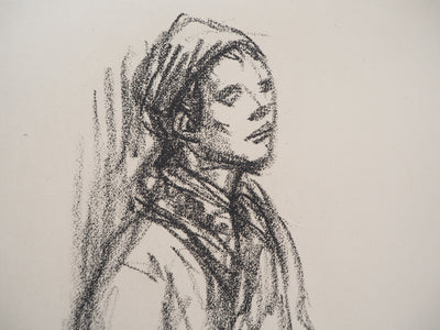 Théophile Alexandre STEINLEN : Le môme - Lithographie (détail)