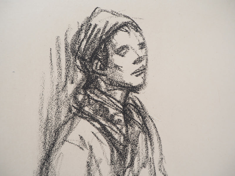 Théophile Alexandre STEINLEN : Le môme - Lithographie (détail)