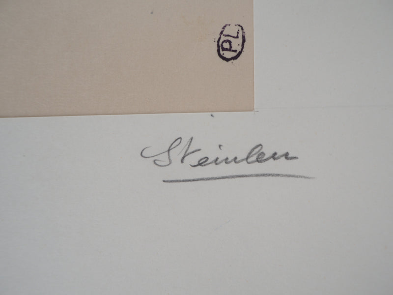 Théophile Alexandre STEINLEN : Le môme - Lithographie (détail)
