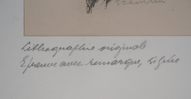 Théophile Alexandre STEINLEN : Le môme - Lithographie (détail)