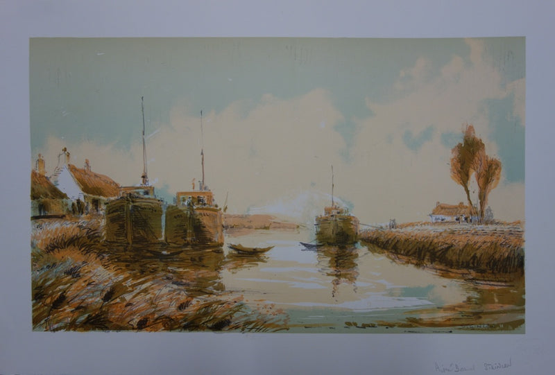 Aimé Daniel STEINLEN : Le port tranquille - Lithographie