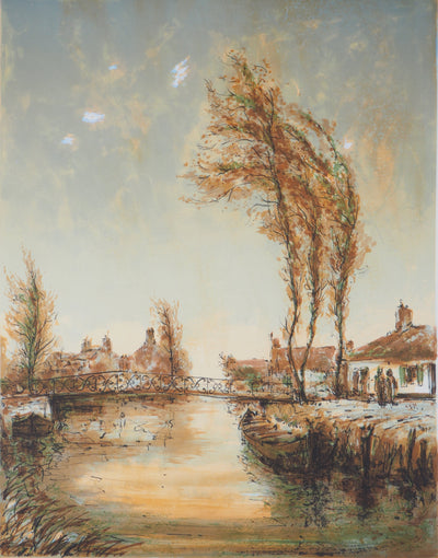 Aimé Daniel STEINLEN : Vent d'hiver - Lithographie