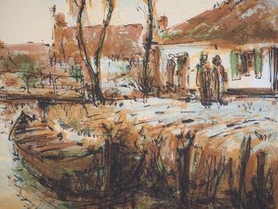 Aimé Daniel STEINLEN : Vent d'hiver - Lithographie (détail)