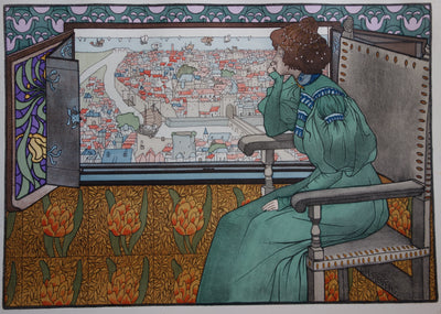 Gustave-Max STEVENS : Solveig - Lithographie (détail)