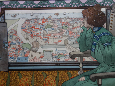Gustave-Max STEVENS : Solveig - Lithographie (détail)