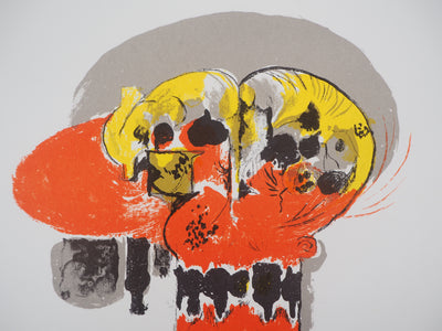 Graham SUTHERLAND : Composition en jaune et rouge, Lithographie originale (photo de détail 3) - Crédit photo : Galerie Art.Paris