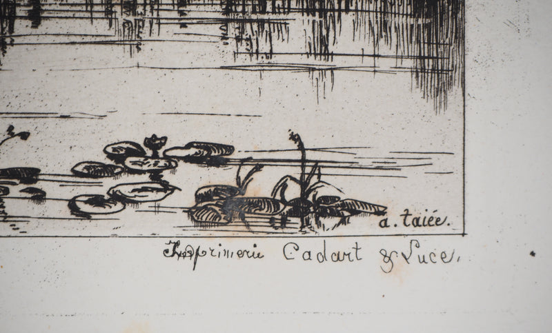 Alfred TAIEE : Criqueboeuf (Calvados) - Gravure (détail)