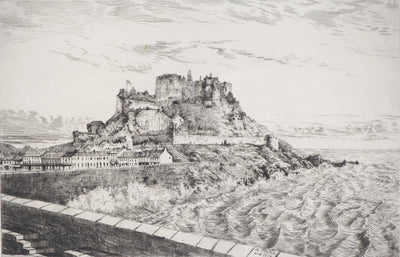 Alfred TAIEE : Ruine du château de Montorgueil - Gravure