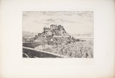 Alfred TAIEE : Ruine du château de Montorgueil - Gravure (détail)