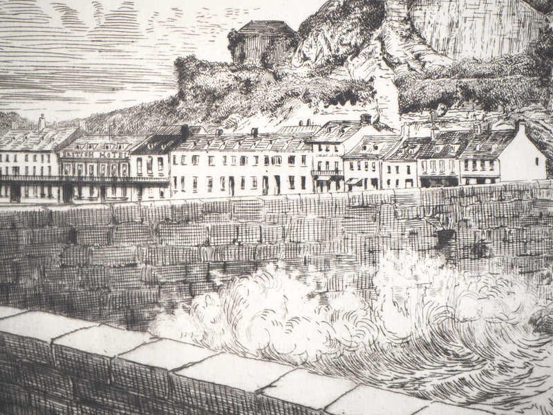 Alfred TAIEE : Ruine du château de Montorgueil - Gravure (détail)