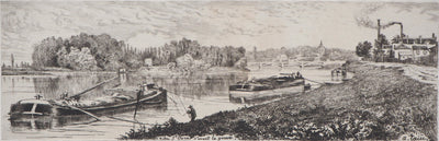 Alfred TAIEE : Saint Ouen avant la guerre - Gravure